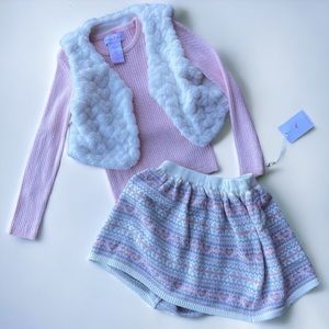 NWT Tommy Bahamas 3 piece set (Sweater, vest & Skirt) size 4T